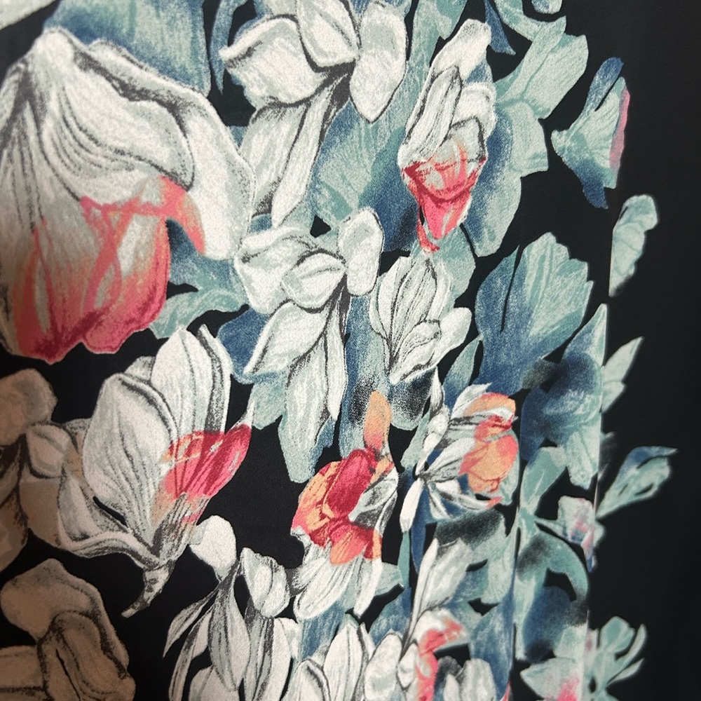 BCBGMaxAzria Black Floral High Low Dress - Picture 9 of 11